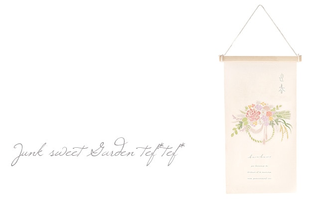 刺繍タペストリー インテリア雑貨 ミニ刺繍タペストリー お正月鏡餅 和テイスト 日本 Japan