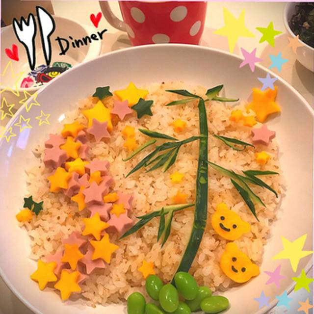 突撃！七夕前日のうちの晩ご飯2024Mint Green House