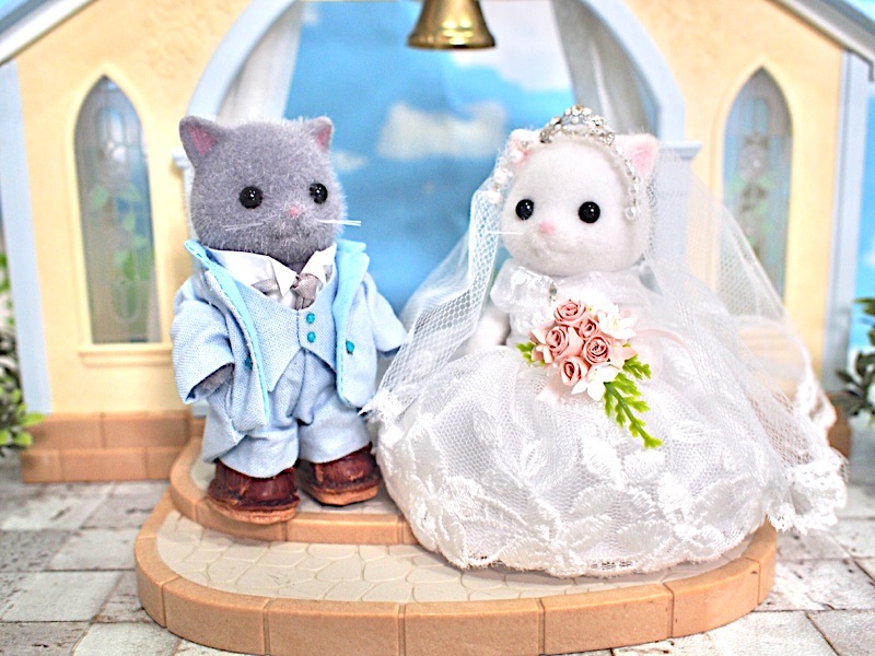 シルバニアファミリー ウェディングセット フィギア ハンドメイド シルバニアファミリー ペア大人服 ウェディング風 結婚式 ドレス ワンピース その他 人形 matusyo 通販 15142079Creema クリーマ