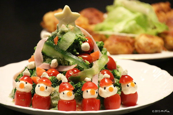 クリスマスツリーのポテトサラダ
