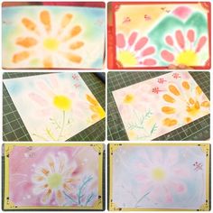 水彩で描いたコスモスの花の敬老の日のメッセージカードさきちん絵葉書