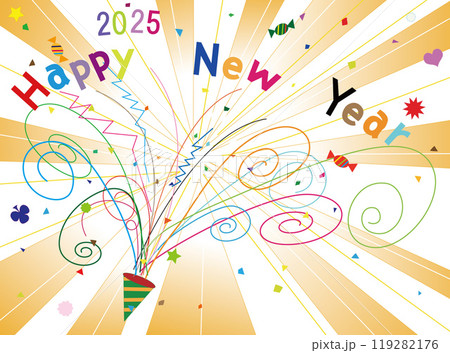 年賀状 いろいろなお正月イラストの無料年賀状テンプレート 8956 - デザインAC