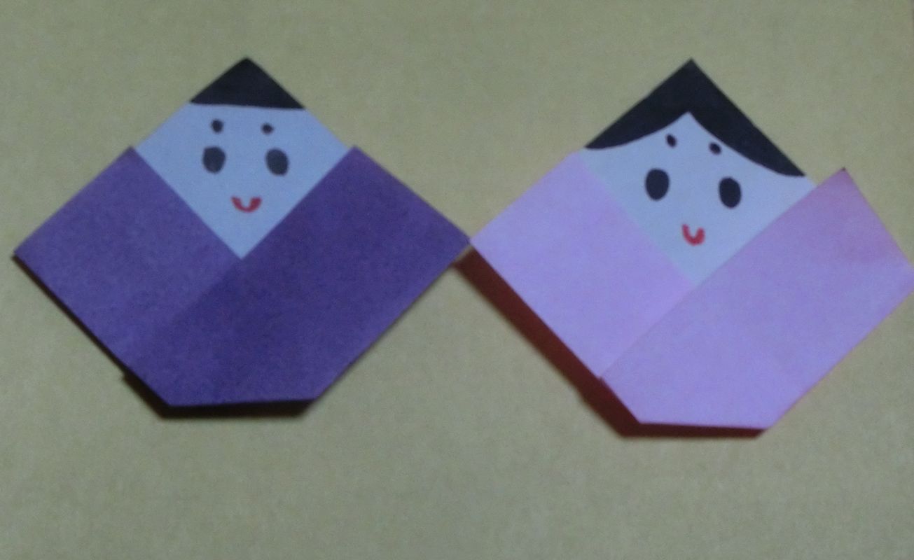 立体 折り紙おひなさま☆簡単工作☆幼児さんも！origamiはにゃ！☆手作りおもちゃ箱☆ 牛乳パック等で簡単工作