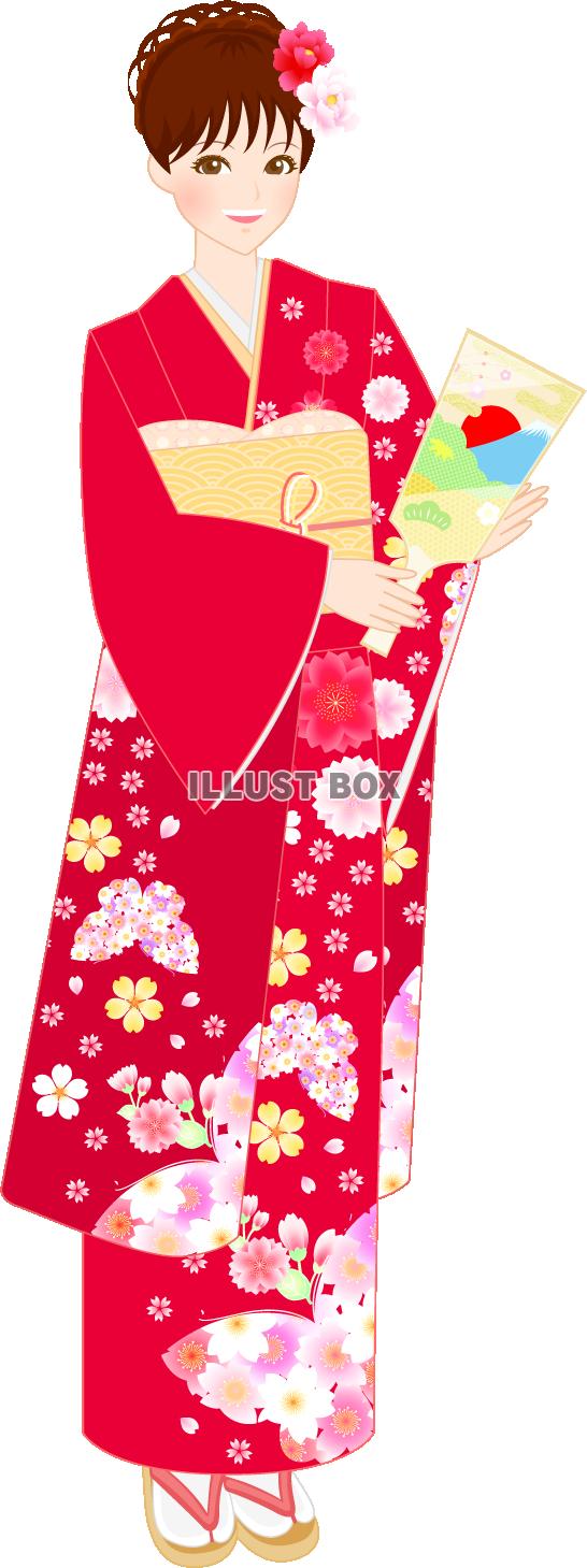 フリー素材 誰でも振袖・袴立ち絵イラスト お正月向け– うさねこメモリ