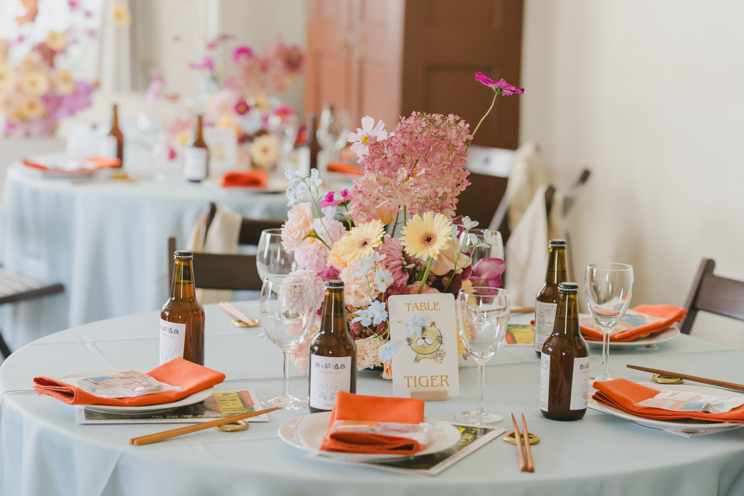 ゲストテーブル装花 結婚式 会場装花トキハナ