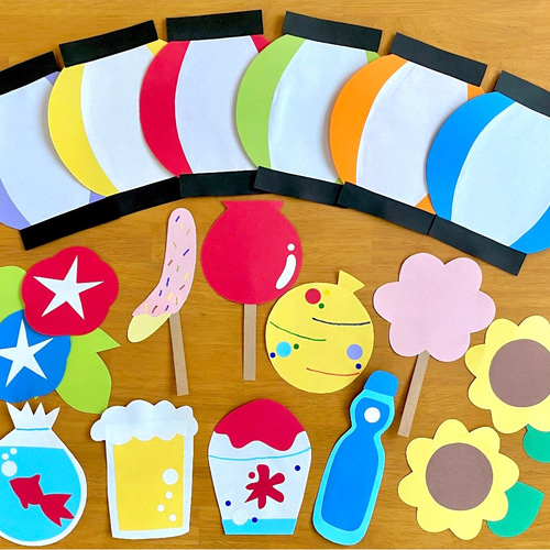 お家でお祭り壁面 販売停止中 おうち縁日 お祭りごっこ 壁面飾り おうち祭り 夏