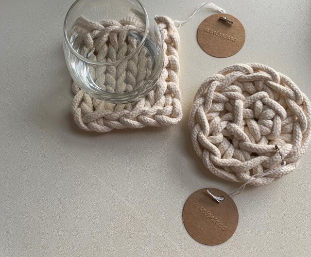 指編み 中型小物入れの作り方！양말목공예 簡単