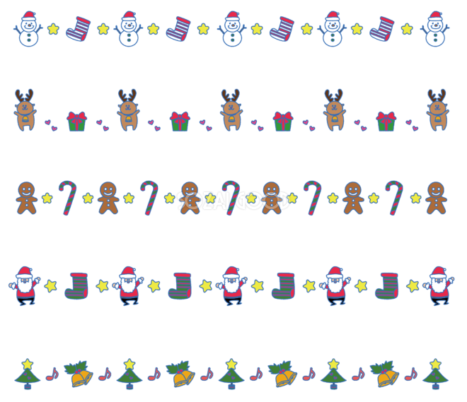 フリーイラストクリスマス飾りのラインパブリックドメインQ：著作権フリー画像素材集
