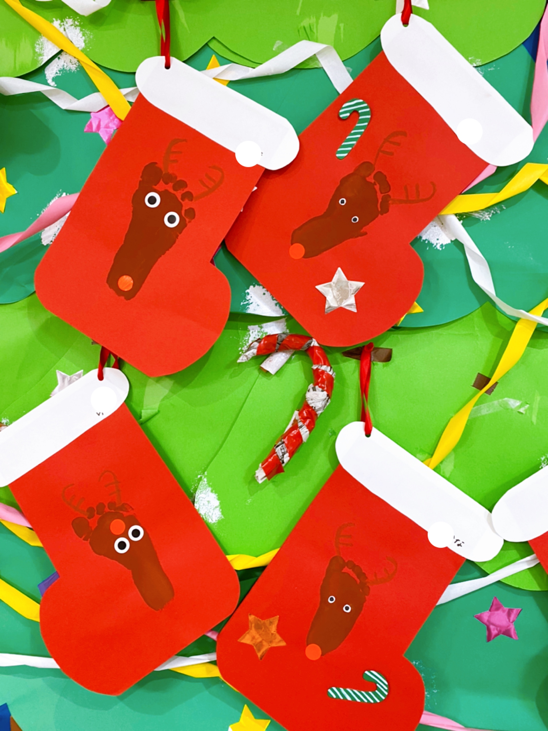 クリスマス ブーツ 製作キット 紐通し 壁面飾り 冬 保育 高齢者 クラフト