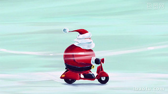 アルファマットと面白いサンタクロースのスイング、冬のクリスマスの風景