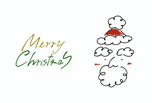 クリスマスカード ＫＮ９００７６２ 文字メリークリスマス伊東屋オンラインストア