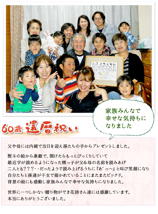 長寿祝ギフト 還暦祝い 長寿祝い 還暦 長寿 メッセージカード 筆文字 写真入り オーダー ※フレームなし価格 その他素材 筆文字屋𝓜 通販17170787Creema クリーマ