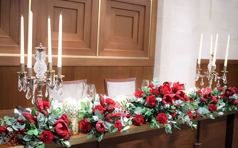 結婚式の会場装花はミルフルール・フラワーデザインへ