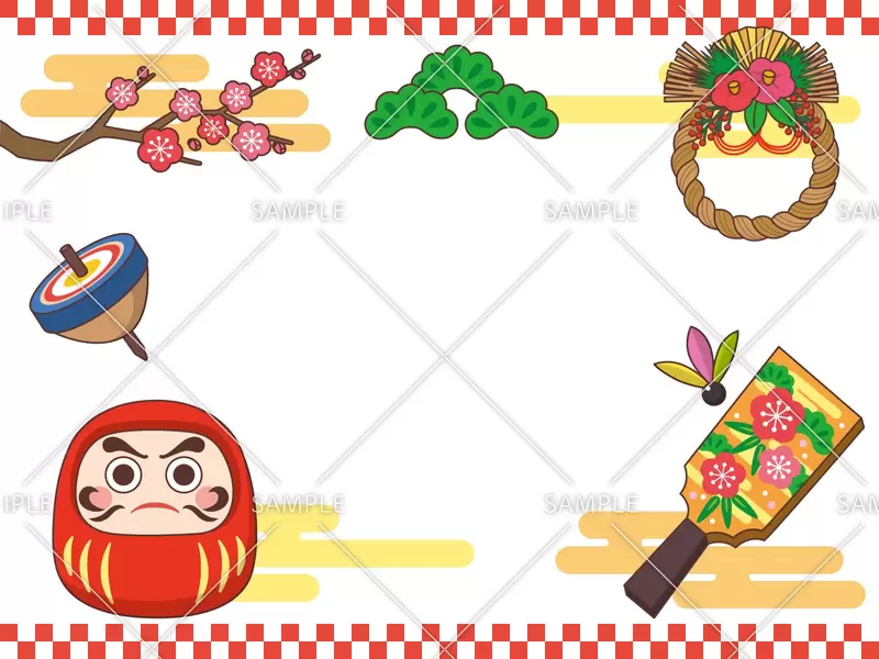 年末イラストタイポグラフィ09イラスト