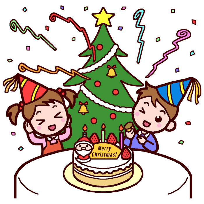 豪華な料理でクリスマスパーティを楽しむ家族のイラスト素材95905522- PIXTA