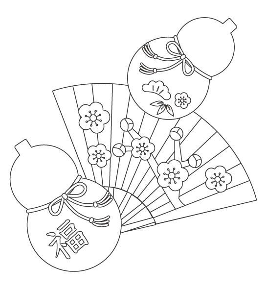 お正月の塗り絵がすべて無料！世界を目指すぬりえワールド