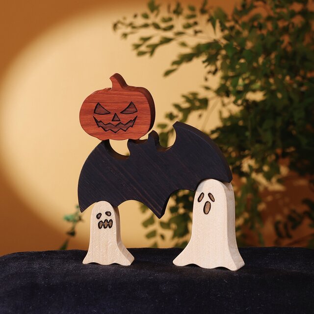 天然木製 ハロウィン おばけボール特集,ハロウィン特集ホーム&キッチン みよし漆器本舗