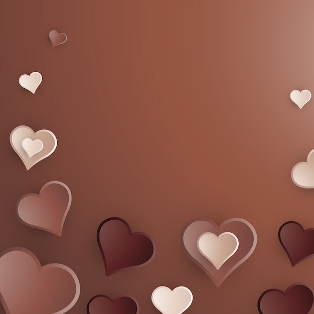 ゴールデンバレンタインデーの背景無料ベクトル素材