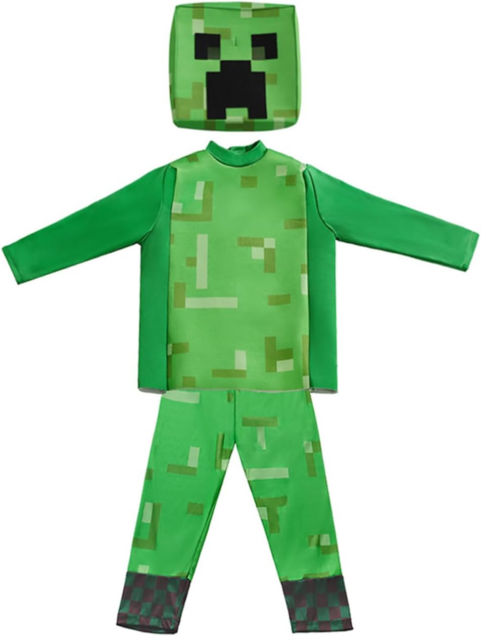 コスプレ衣装 マインクラフトコスチューム コスプレ服 ハロウィン イベント おしゃれ cosplay 仮装 コスプレ コスチューム グッズ 衣装 男の子女の子 子供 学園祭 クリスマス パーティー 男女兼用 遊び場 保育園 漫画 誕生日 クリスマス プレゼント ギフト,コスプレ・仮装