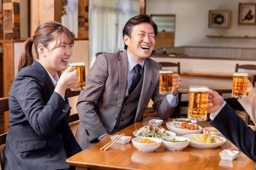 赤ちょうちん「忘年会」文字イラストレイン🚂 - イラスト無料素材