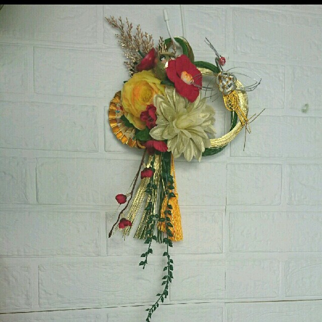 正月飾りの手作り100均レシピ！リースをベースに水引きを簡単に使う！Handmade recipe