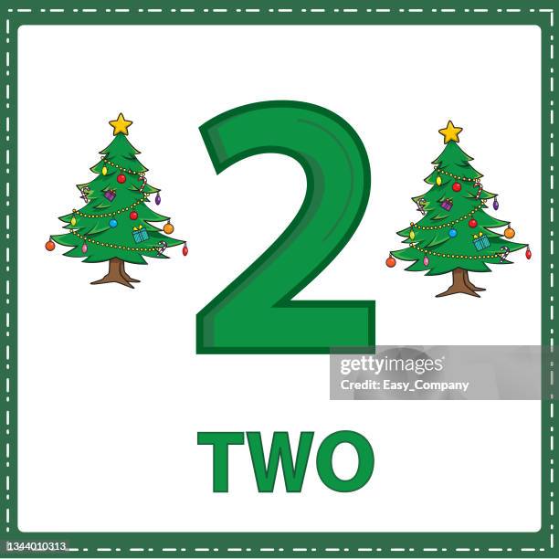 クリスマスツリーのアドベントカレンダー：イラスト無料