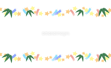 フリーイラスト七夕飾りと水玉の飾り枠パブリックドメインQ：著作権フリー画像素材集