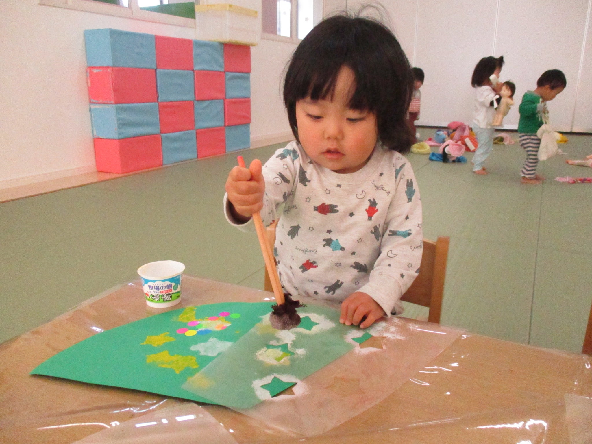 サンタさんのお面を作ったよ！名鉄スマイルプラス