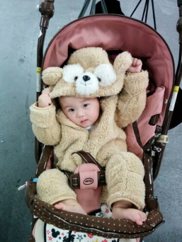 ダッフィー風子供用着ぐるみカバーオールの作り方④ フード 顔大人用ファンキャップにも♡蓮華の子連れミラコスタウェディング＆ちっちゃな宝物