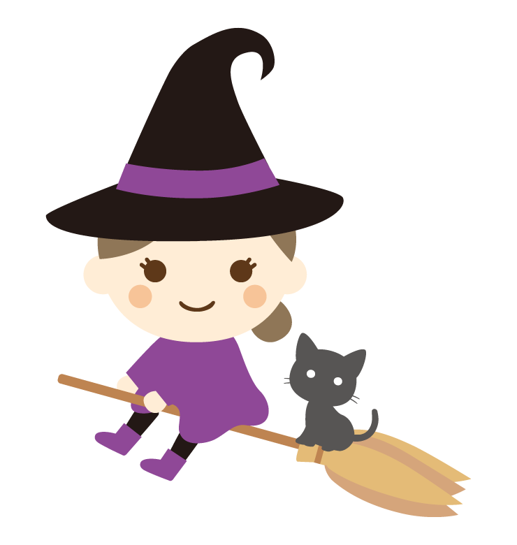 ハロウィンの黒猫のフリーイラスト素材 - 無料のイラスト素材 タダ絵