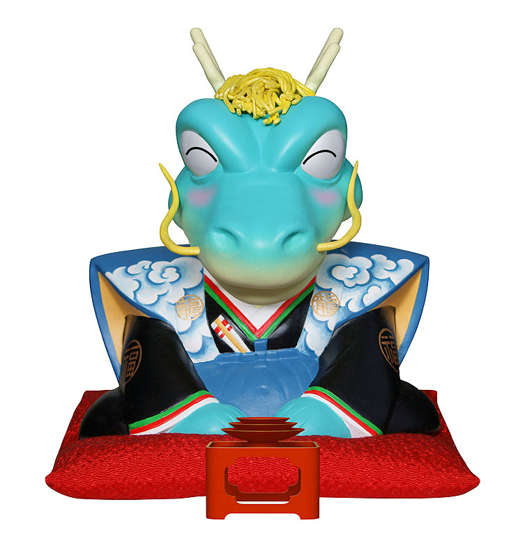 正月飾りと辰：イラスト無料