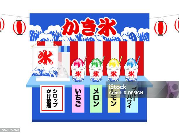 夏の１コマ 夏祭りのかき氷ビワ子