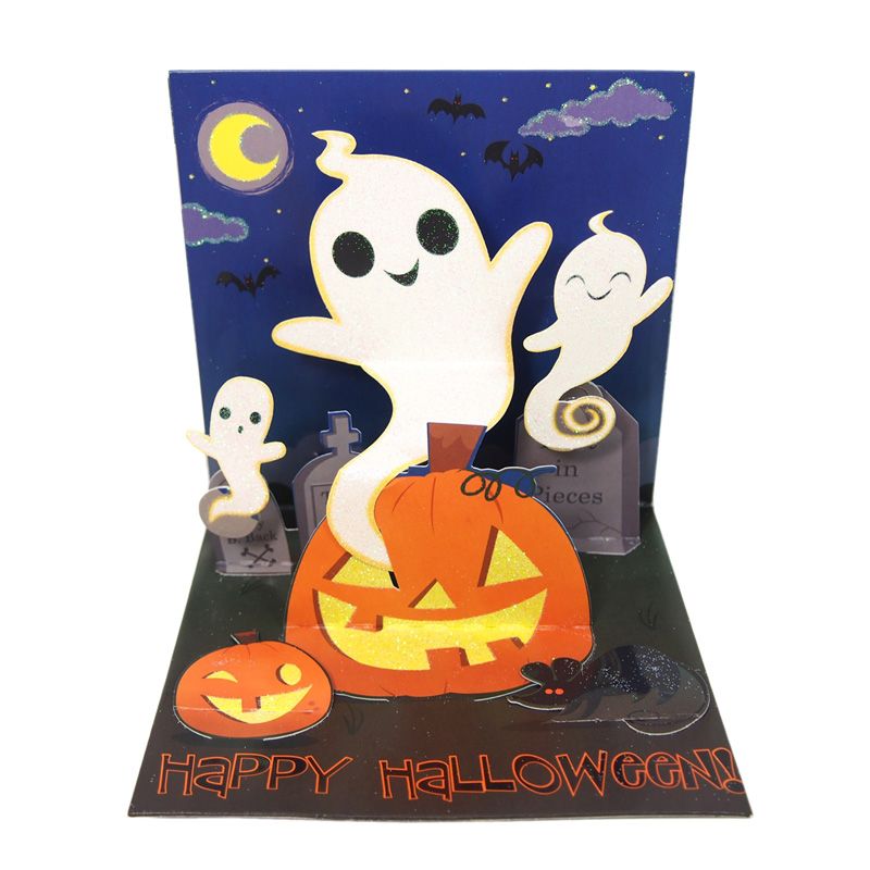 ハロウィンデザインのかわいいメッセージカードが手作りできるテンプレート・かぼちゃやおばけ イラストボックス「プレミアム」テンプレート