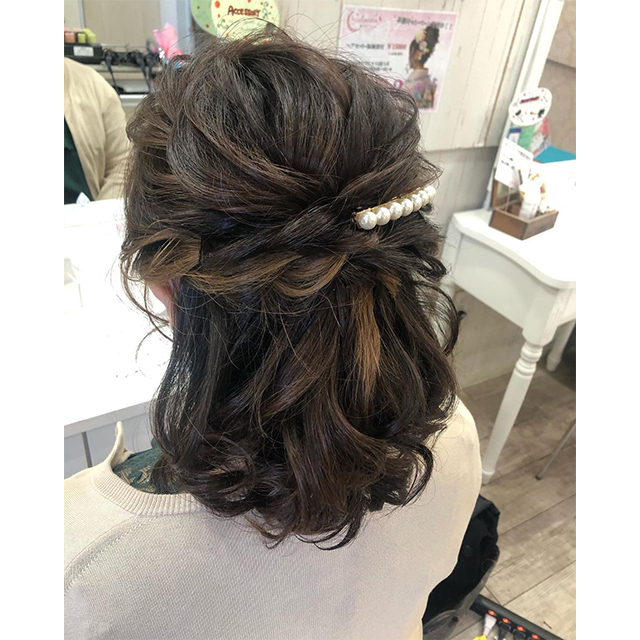夜会巻きハーフアップの通販ヘアアクセサリーの価格比較ならビカム