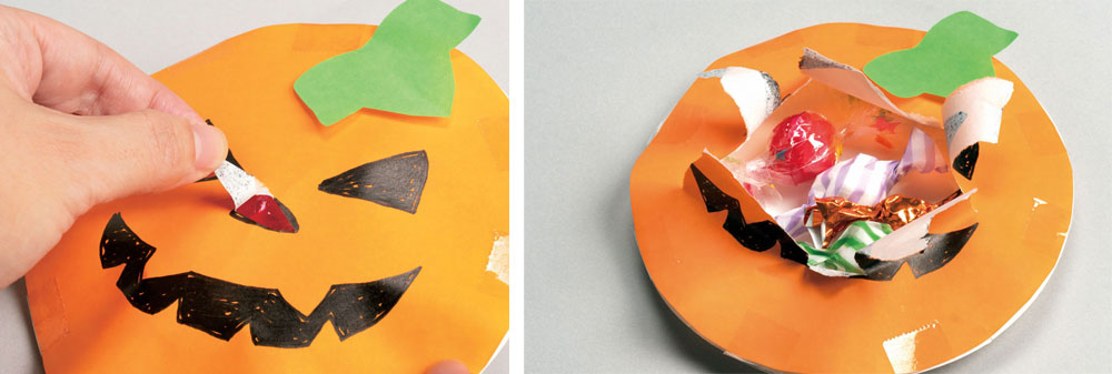 ハロウィン製作 牛乳パックでカボチャのお菓子バッグ！ 子どもの工作shorts