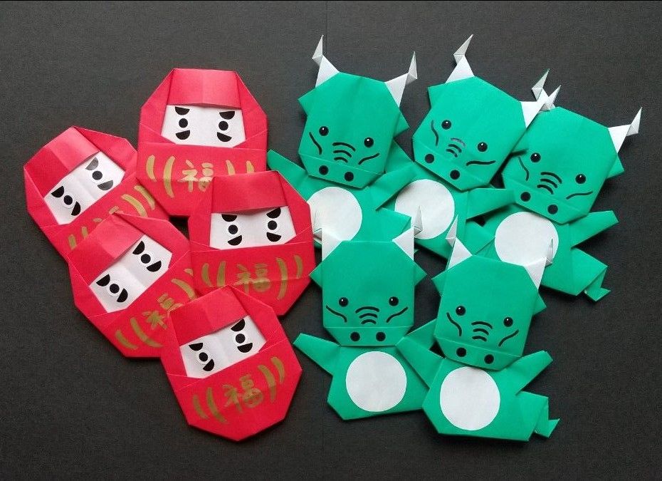 縁起物！折り紙手芸「紅白だるま」の作り方ぬくもり