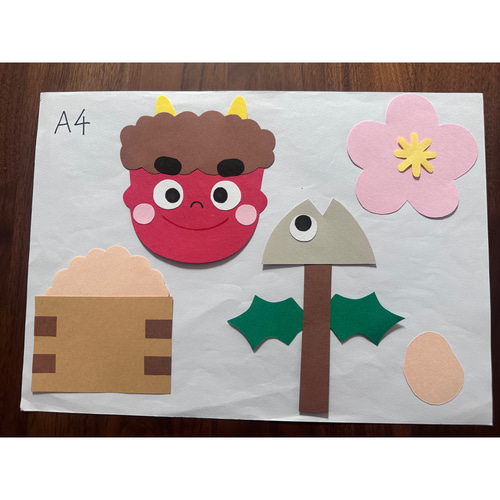 節分壁面 節分 壁面 壁面飾り 保育士 保育 幼稚園 冬の壁面 2月壁面 鬼 型紙 chan-koubou 通販15263884Creema クリーマ