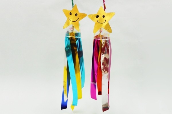 折り紙で七夕飾りを簡単制作 ペンも定規も不要！ かわいい立体の星飾り＆笹の葉＆天の川 切り方・折り方・作り方を写真で解説おうちdeモンテ