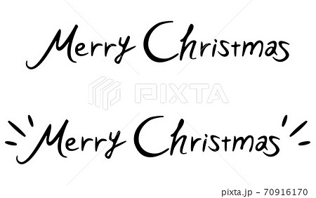 手書きのおしゃれなメリークリスマスロゴマーク レタリング タイポグラフィ 手描き風筆記体 モノクロ • wandsticker schwarz,monochrome, Vektormyloview.de