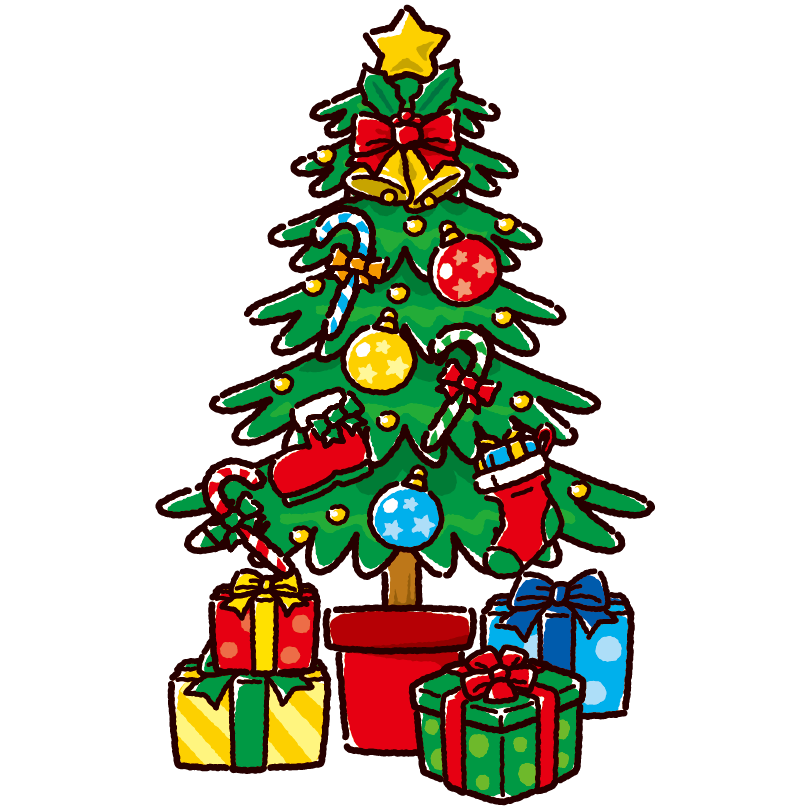クリスマスツリーイラストの簡単な描き方かくぬる工房