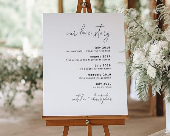 ウェディングラブストーリーサイン、私たちのラブストーリーの出会い、ウェディングサインテンプレート、ラブストーリーウェディング、即時ダウンロード、ボヘミアン- Etsy 日本