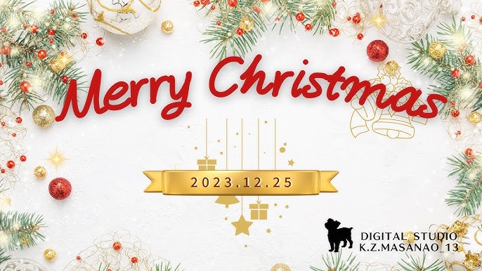 クリスマス無料LINEスタンプ メッセージカード「Merry Christmas」③英語メッセージ文例 無料LINEスタンプ メッセージカード