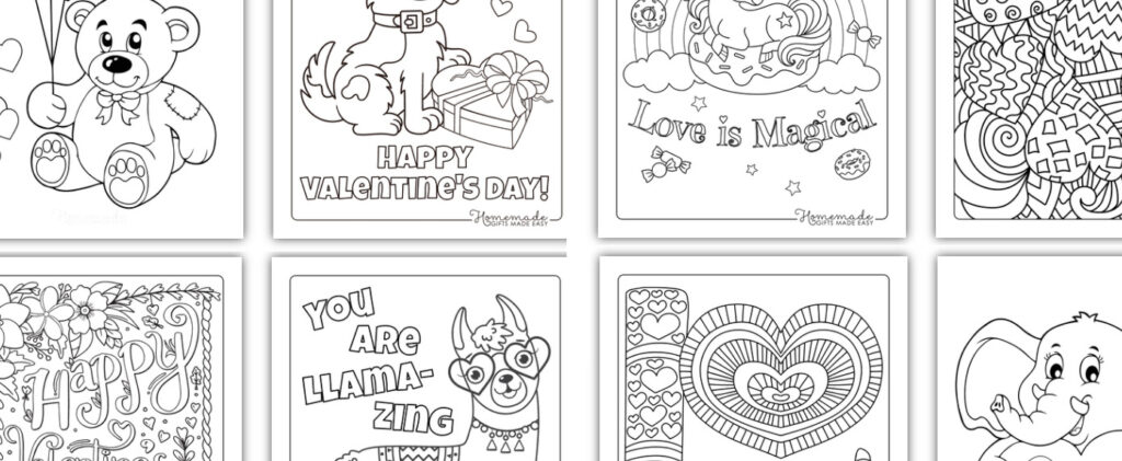 バレンタインデー」の無料ぬりえ一覧ページぬりえ生活