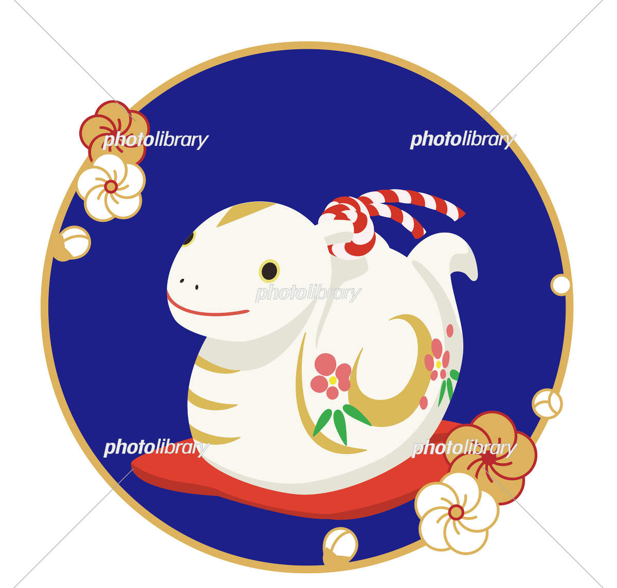 年賀状 年賀はがき 32枚 お年玉付き 2025年 差出人なし デザイン：HA008へび 蛇 巳