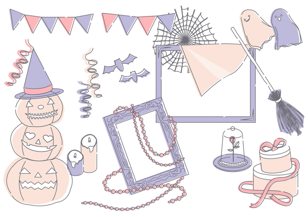 可愛いイラスト無料ハロウィン 背景 オレンジ ブラック − free illustration Halloween backgroundorange blackイラストダウンロード