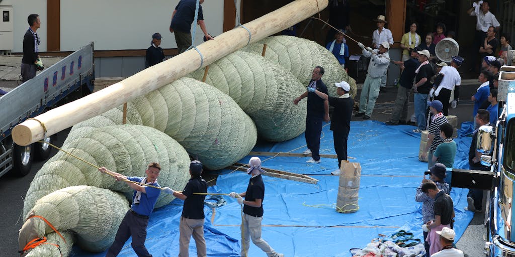 茨城県・常陸国出雲大社 日本最大級の大しめ縄 10年に一度の掛け替えを令和4年7月26日 火 に実施常陸国出雲大社