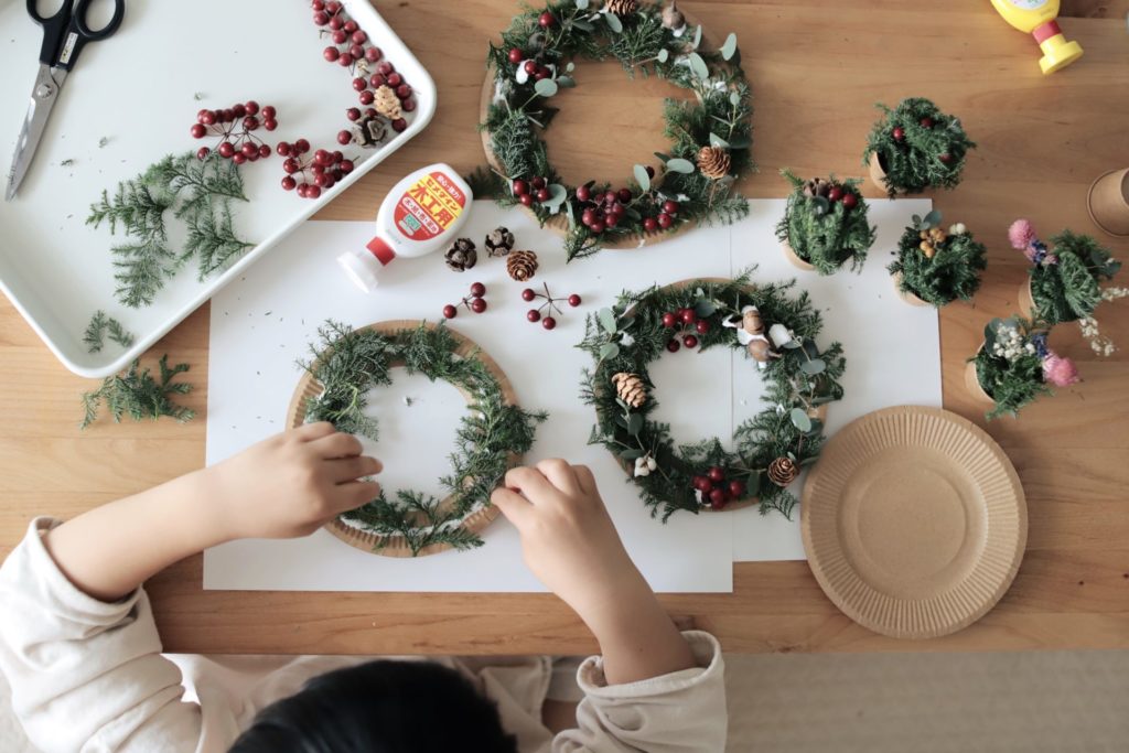 クリスマスリース♪ 手芸クラブ: FUTABA ～ 手作り 布こもの～