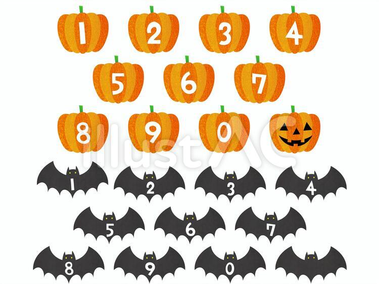 ハロウィーンのキャラクターをセットした教育漫画の数字イラスト素材透過、PNGフリー画像ダウンロード - Pngtree