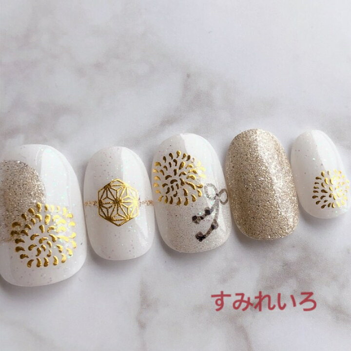 梅のシンプル和ネイル - ネイルチップ つけ爪 専門店ミチネイル