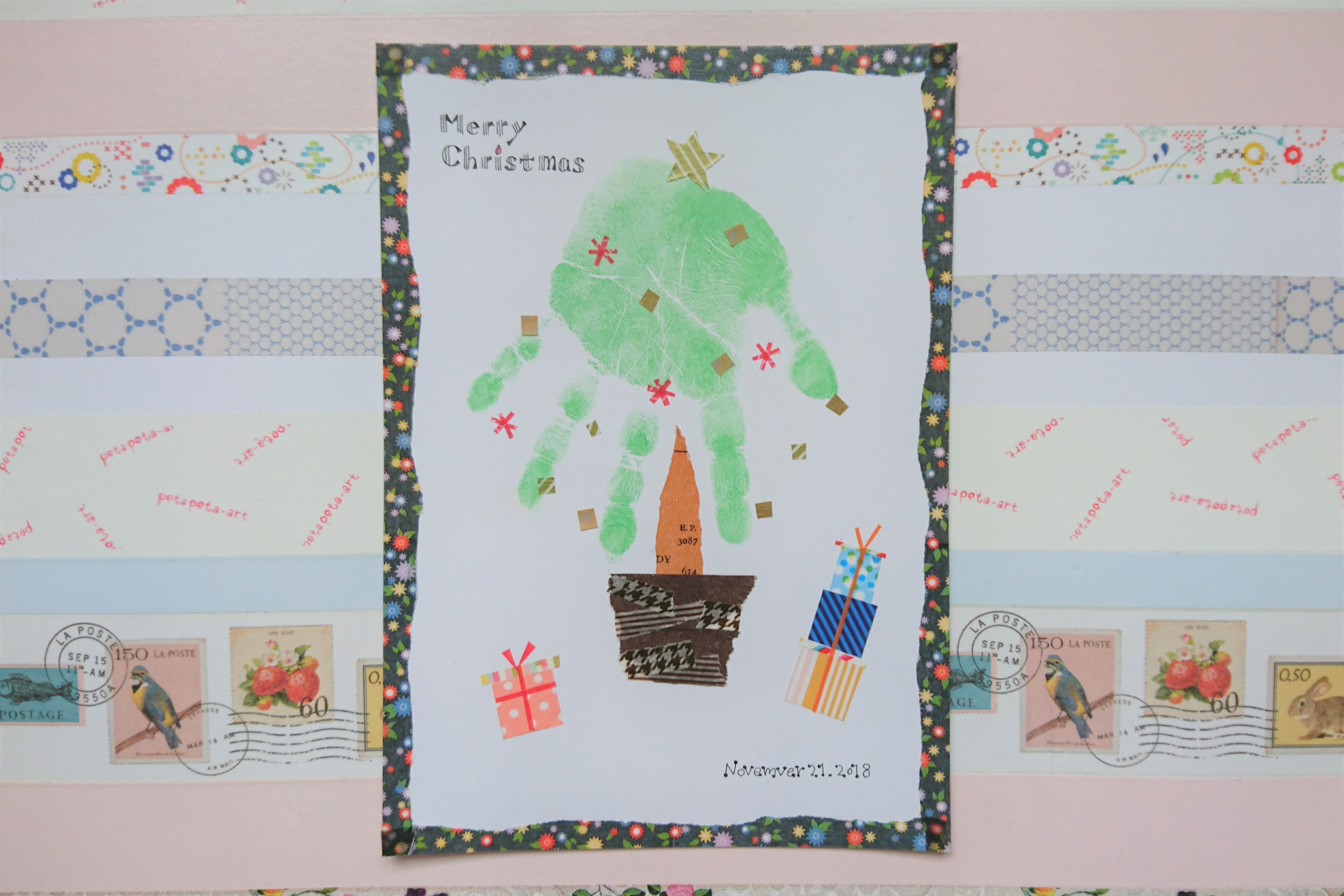 可愛い！楽しい！手形アートクリスマスの作り方